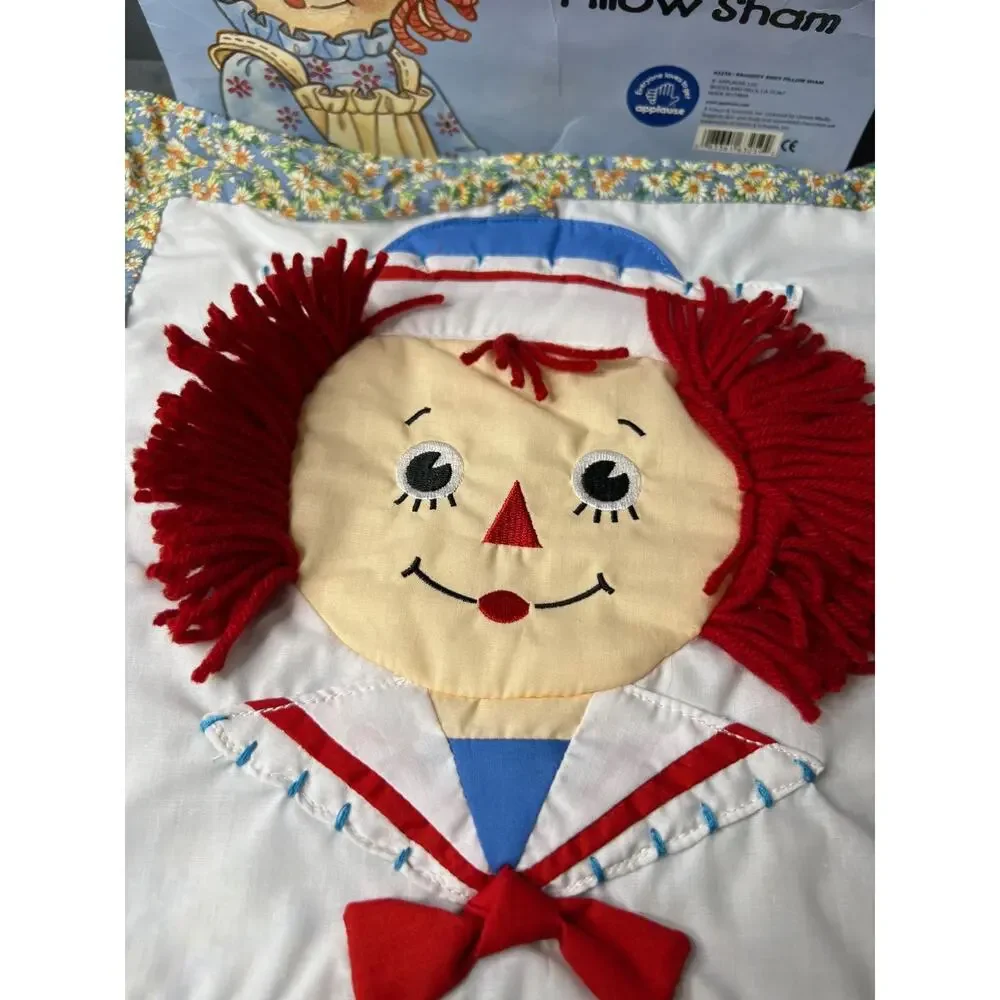 Vintage Raggedy Andy Pillow Cover 14x14 NIP!